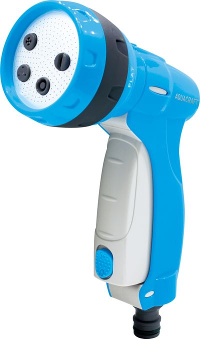 Spray gun 5patterns AQUACRAFT, adjustable, plastic body and adaptor