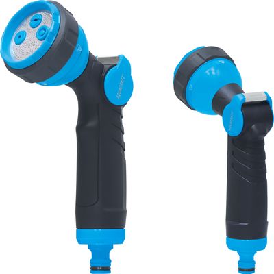 Spray gun 4patterns AQUACRAFT, adjustable, soft rubber, plastic adaptor