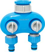 Elosztó AQUACRAFT® 550259, Prémium, 2-utas, Dual, kerti, tömlőhöz ( 256613 helyettesítője )