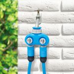 Elosztó AQUACRAFT® 550259, Prémium, 2-utas, Dual, kerti, tömlőhöz ( 256613 helyettesítője )