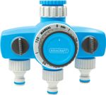 Timer AQUACRAFT® 290030, mechanical, 3-way, splitter, garden, for hose, max. 120 min