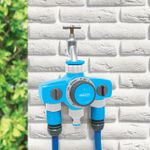 Időzítő AQUACRAFT® 290030, mechanikus, 3-utas, elosztó, kerti, tömlőhöz, max. 120 perc