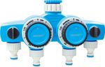 Időzítő AQUACRAFT® 290040, mechanikus, 4-utas, elosztó, kerti, tömlőhöz, max. 120 perc