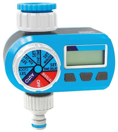 Timer AQUACRAFT® 290140, 1"-3/4", digital, 1x outlet, garden, 2xAA