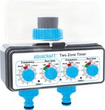 Timer AQUACRAFT® 290160, 3/4", mechanical, 2-way, splitter, garden, for hose, 2xAA