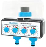 Timer AQUACRAFT® 290160, G3/4", mechanical, 2-way, splitter, garden, for hose, 2xAA