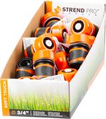 Gyorscsatlakozó Strend Pro SoftTouch C3024RDX, 3/4", STOP R, tömlőhöz, kerti, Sellbox 25 db