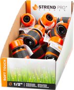 Gyorscsatlakozó Strend Pro SoftTouch C3005RDX, 1/2", tömlőhöz, kerti, Sellbox 25 db
