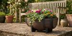 Planter Strend Pro Woodeff, 29x41x19 cm, Teak, barrel, wood effect