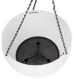 Virágcserép Strend Pro Modern, függő, fehér, 26x16 cm, lánccal és akasztóval