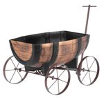 Planter Strend Pro Woodeff, 41.5x29x19 cm, whiskey barrel wagon