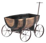 Planter Strend Pro Woodeff, 41.5x29x19 cm, whiskey barrel wagon