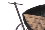 Kvetináč Strend Pro Woodeff, 41,5x29x19cm, sud na whisky na vozíku