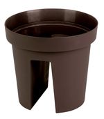Planter Strend Pro Modern Railing, for railing, 25.5x28 cm, Brown