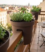 Planter Strend Pro Modern Railing, for railing, 25.5x28 cm, Brown