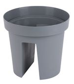 Virágcserép Strend Pro Modern Railing, korlátra, 25,5x28 cm, szürke