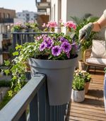 Planter Strend Pro Modern Railing, for railing, 25.5x28 cm, Grey