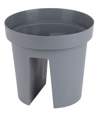 Virágcserép Strend Pro Modern Railing, korlátra, 25,5 x 28 cm, szürke