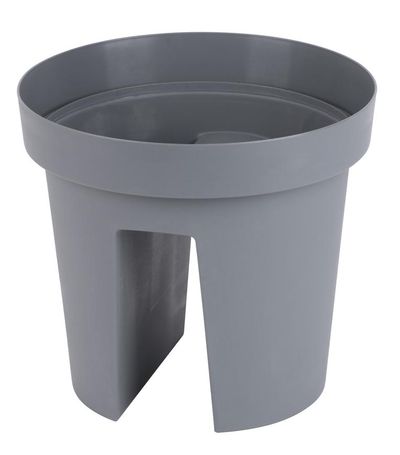 Planter Strend Pro Modern Railing, for railing, 25.5x28 cm, Grey