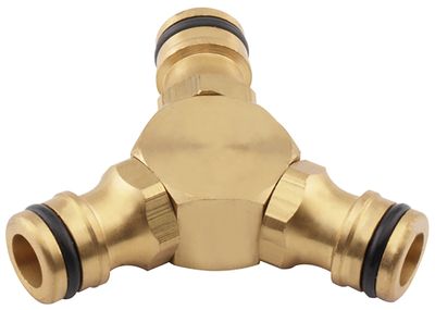 Csatlakoztató fugarész Strend Pro, sárgaréz, 1/2", 3-utas