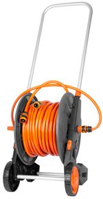 Hose Reel Strend Pro, with garden hose 1/2", L-40 m, adjustable nozzle + 2x quick connector + adapte