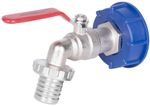 Set Strend Pro, brass valve 1 1/4" + plastic reducer 60 mm + outlet 1", for IBC tank