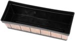 Virágcserép Strend Pro Woodeff, 15x47x17 cm, arany, virágláda, fa hatású