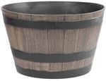 Planter Strend Pro Woodeff, 52x32 cm, Grey, wood effect, barrel