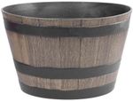 Planter Strend Pro Woodeff, 52x32 cm, Grey, wood effect, barrel