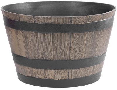 Planter Strend Pro Woodeff, 52x32 cm, Grey, wood effect, barrel