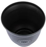 Flower pot Strend Pro, metal effect, green, 30x25 cm