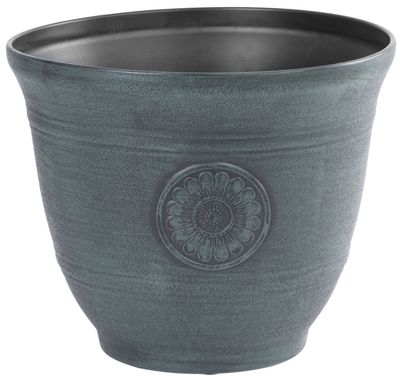 Flower pot Strend Pro, metal effect, 25x30 cm
