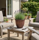 Kvetináč Strend Pro, efekt kovu, medený, 25x30 cm