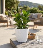 Planter Strend Pro Stone, 28x26 cm, White, stone effect