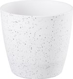 Virágcserép Strend Pro Stone, 23x20,5 cm, fehér, kőhatású