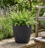 Planter Strend Pro Stone, 35x35 cm, Black, stone effect