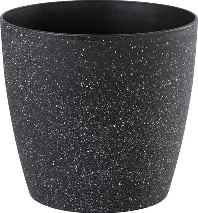 Virágcserép Strend Pro Stone, 35x35 cm, fekete, kő hatású