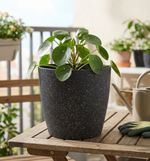 Planter Strend Pro Stone, 28x26 cm, Black, stone effect