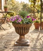 Planter Strend Pro Antik, with stand, 30x30 cm, Gold, metallic effect