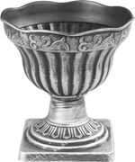 Flowerpot Strend Pro Antik, with stand, 30x30 cm, silver, metallic effect