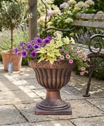 Planter Strend Pro Antik, with stand, 30x30 cm, Copper, metallic effect