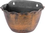 Kvetináč Strend Pro Wave, 26x18 cm, zlatý, metalický efekt, závesný