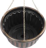 Planter Strend Pro, hanging, Gold, 24.5x15 cm, with chain and hanger