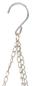 Planter Strend Pro, hanging, Gold, 24.5x15 cm, with chain and hanger