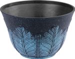 Kvetináč Strend Pro Flower, 30x19 cm, šedo-modrý