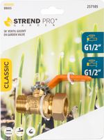 Regulating connector Strend Pro Garden, brass valve, G1/2"