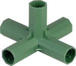Spojka Strend Pro, 16 mm, 5-side, konektor na záhradné oporné tyče