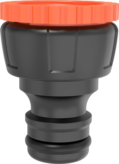 Tap Connector Strend Pro Garden, G1", with G3/4" reducer, for water tap, internal thread, MAX FLOW