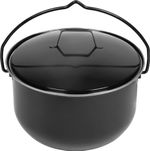 Cauldron Set Strend Pro, complete, for goulash/feast, 14 liter, enameled, with ladle, lid, and woode