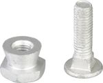 Screw and nut, for clamp
